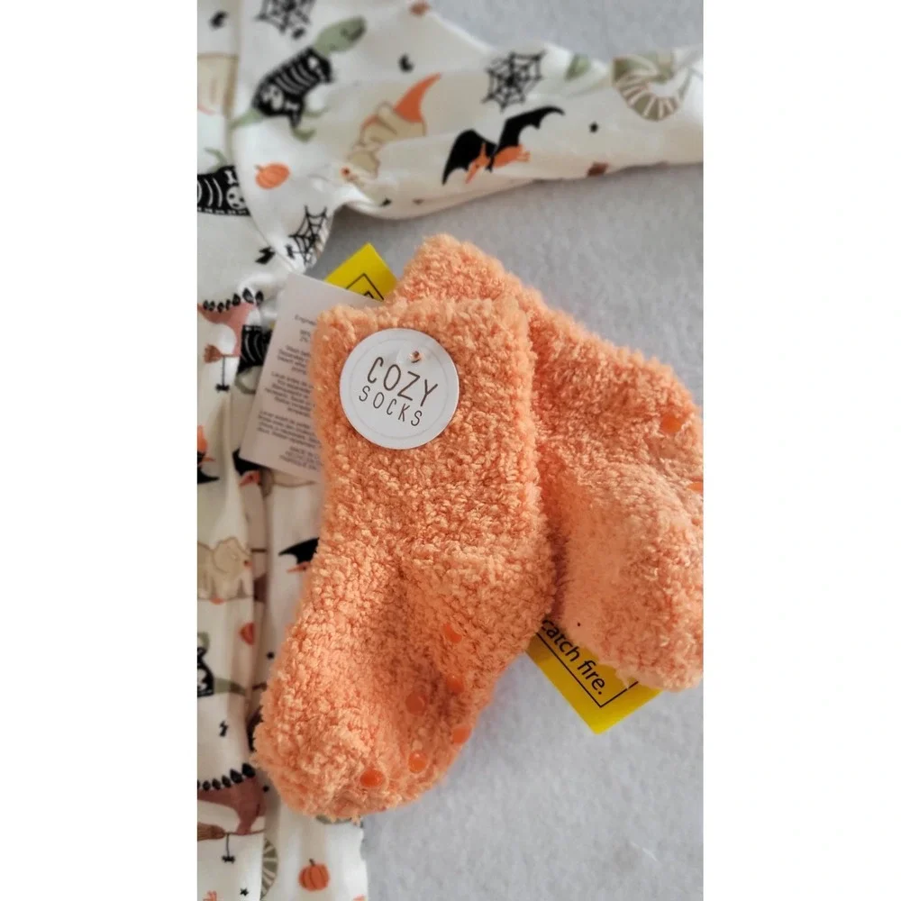 Baby Halloween Pajamas Print Set Long Sleeve Pullover Crewneck Shirts Shirts and